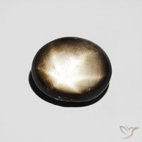 2.85 ct Black Star Sapphire, 9.4 x 7.7 mm Oval Cut From Thailand, Photo A