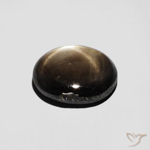 Star Sapphire Gemstone in 9.4 x 7.7 mm Size for Sale, Star Sapphire Stone in Black Color