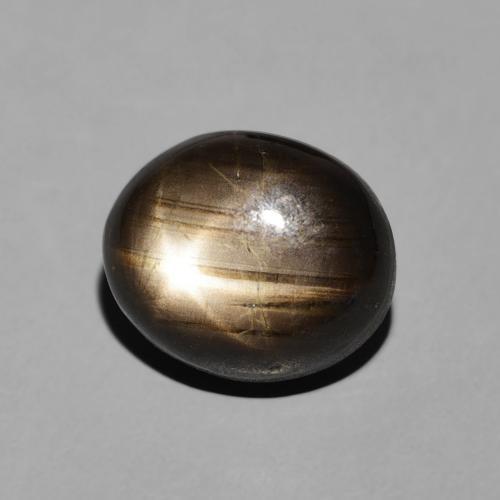 4.23 ct Black Star Sapphire Stone, Natural Star Sapphire in Oval Cabochon Shape for Sale