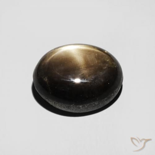 Star Sapphire Gemstone in 10.3 x 8.4 mm Size for Sale, Star Sapphire Stone in Black Color