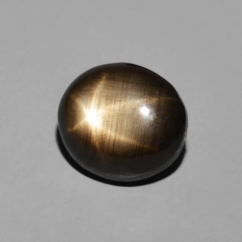 2.74 ct Black Star Sapphire Stone, Natural Star Sapphire in Oval Cabochon Shape for Sale