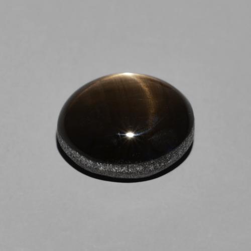 Star Sapphire Gemstone in 8.4 x 7.3 mm Size for Sale, Star Sapphire Stone in Black Color