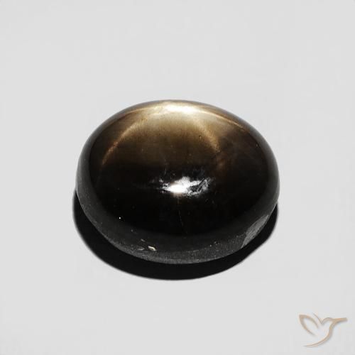 Star Sapphire Gemstone in 9.2 x 8.2 mm Size for Sale, Star Sapphire Stone in Black Color