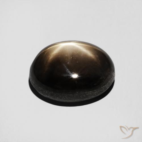 Star Sapphire Gemstone in 9 x 7 mm (calibrated) Size for Sale, Star Sapphire Stone in Black Color