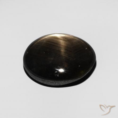 Star Sapphire Gemstone in 10.4 x 8.6 mm Size for Sale, Star Sapphire Stone in Black Color
