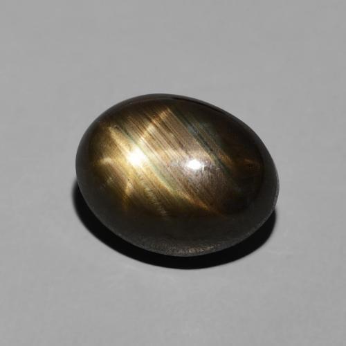 4.06 ct Black Star Sapphire Stone, Natural Star Sapphire in Oval Cabochon Shape for Sale