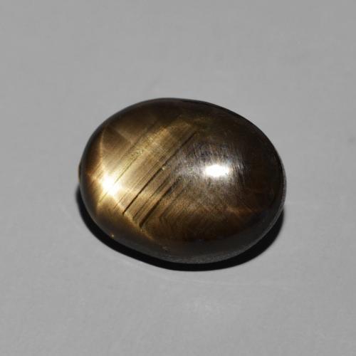 4.00 ct Black Star Sapphire Stone, Natural Star Sapphire in Oval Cabochon Shape for Sale