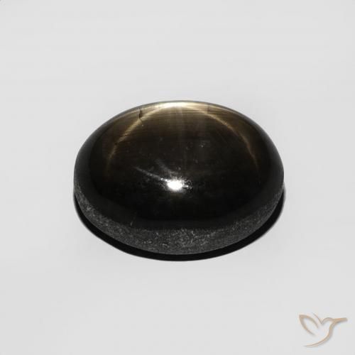 Star Sapphire Gemstone in 10 x 8 mm (calibrated) Size for Sale, Star Sapphire Stone in Black Color