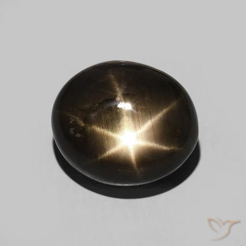 4.67 ct Black Star Sapphire, 9.6 x 8.1 mm Oval Cut From Thailand, Photo A