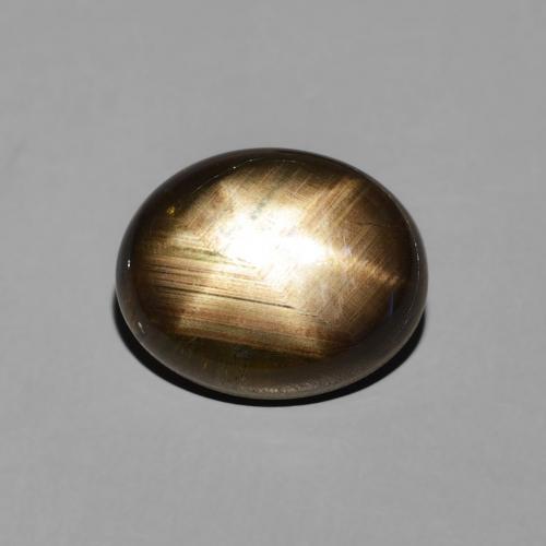 3.5 ct Black Star Sapphire, 10.2 x 8.2 mm Oval Cut From Thailand, Photo A