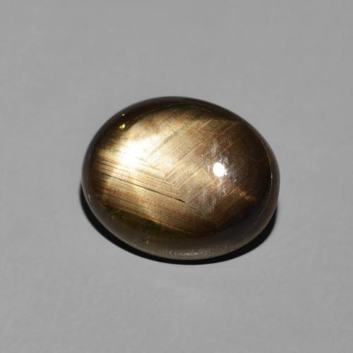 3.50 ct Black Star Sapphire Stone, Natural Star Sapphire in Oval Cabochon Shape for Sale