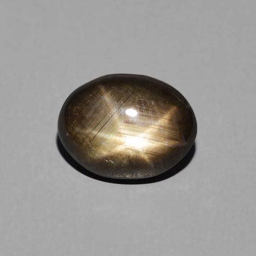 3.34 ct Black Star Sapphire, 9.7 x 7.4 mm Oval Cut From Thailand, Photo A