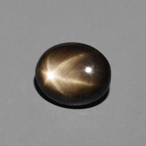 2.92 ct Black Star Sapphire Stone, Natural Star Sapphire in Oval Cabochon Shape for Sale