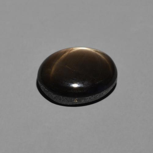 Star Sapphire Gemstone in 9 x 7.5 mm Size for Sale, Star Sapphire Stone in Black Color