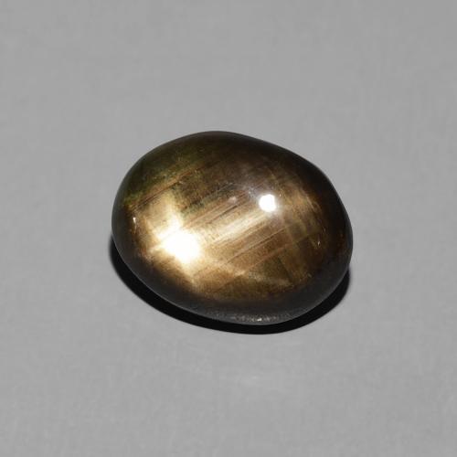 3.19 ct Black Star Sapphire Stone, Natural Star Sapphire in Oval Cabochon Shape for Sale