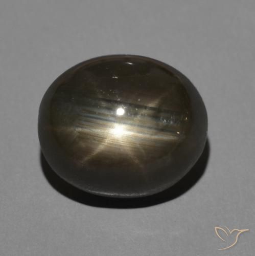 3.95ct Natural Black Star Sapphire, Oval, Opaque