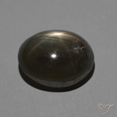 Star Sapphire Gemstone in 9.2 x 7.8 mm Size for Sale, Star Sapphire Stone in Black Color