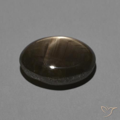 Star Sapphire Gemstone in 8.8 x 6.5 mm Size for Sale, Star Sapphire Stone in Black Color