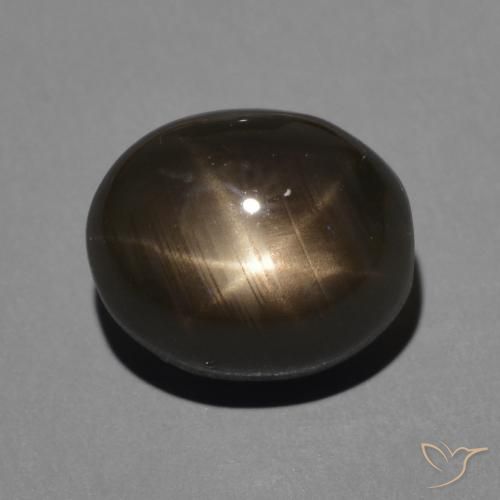 4.27ct Natural Black Star Sapphire, Oval, Opaque