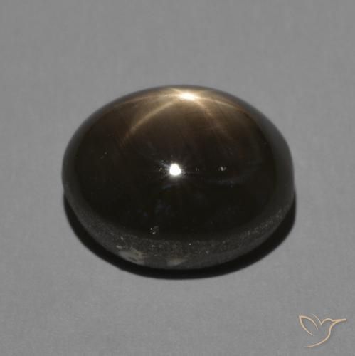 Star Sapphire Gemstone in 9.2 x 7.6 mm Size for Sale, Star Sapphire Stone in Black Color