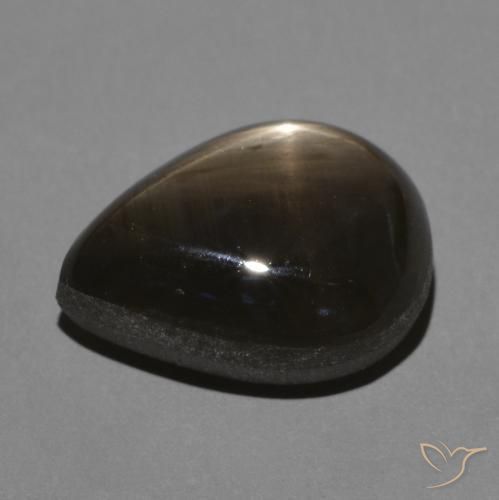 Star Sapphire Gemstone in 10.8 x 8.3 mm Size for Sale, Star Sapphire Stone in Black Color