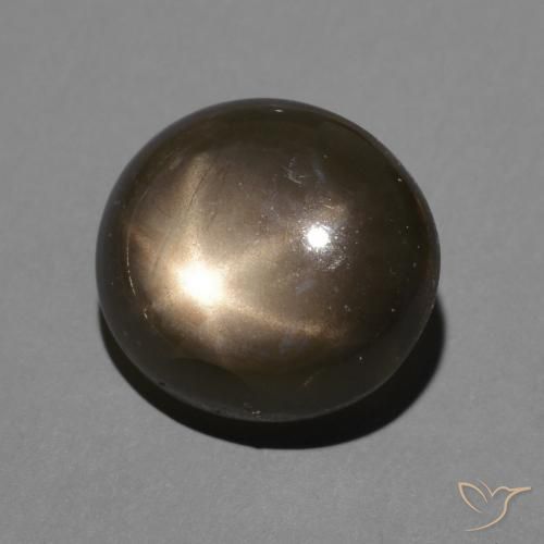 3.64 ct Black Star Sapphire Stone, Natural Star Sapphire in Oval Cabochon Shape for Sale