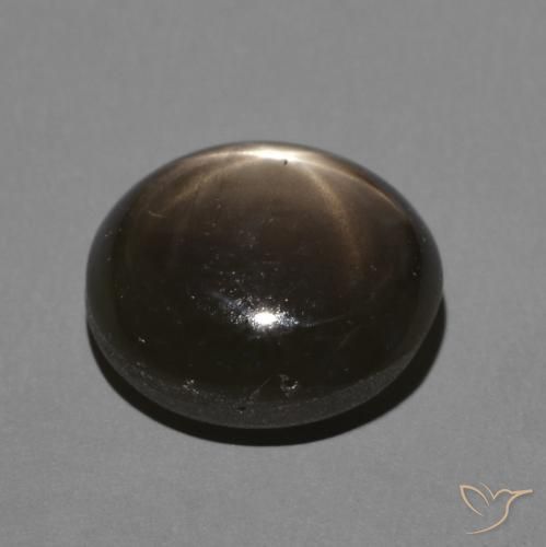 Star Sapphire Gemstone in 9.1 x 8.4 mm Size for Sale, Star Sapphire Stone in Black Color