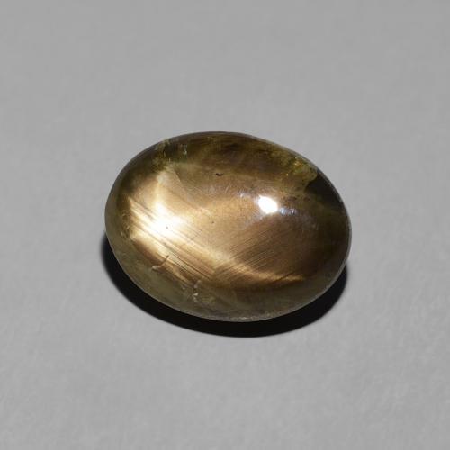 4.38 ct Black Star Sapphire Stone, Natural Star Sapphire in Oval Cabochon Shape for Sale