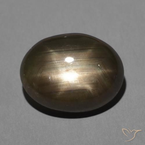 3.66ct Natural Black Star Sapphire, Oval, Opaque