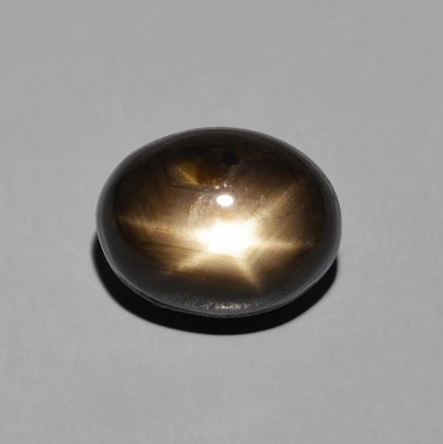 5.71 ct Black Star Sapphire, 10.3 x 7.9 mm Oval Cut From Thailand, Photo A