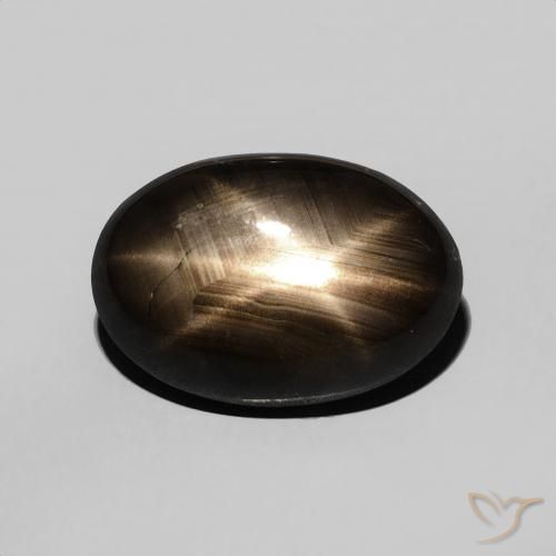 4.77 ct Black Star Sapphire, 12.1 x 8.3 mm Oval Cut From Thailand, Photo A