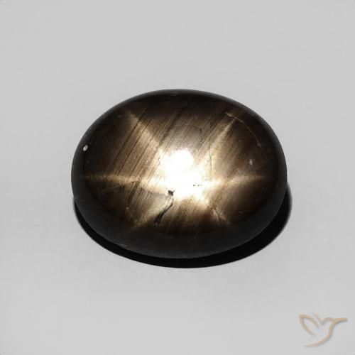 3.76 ct Black Star Sapphire, 10.1 x 8.1 mm Oval Cut From Thailand, Photo A