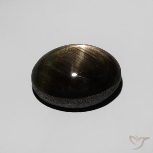 Star Sapphire Gemstone in 10 x 8 mm (calibrated) Size for Sale, Star Sapphire Stone in Black Color