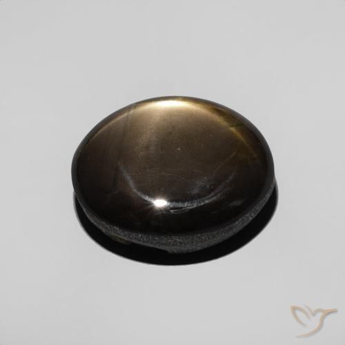 Star Sapphire Gemstone in 9.4 x 8 mm Size for Sale, Star Sapphire Stone in Black Color