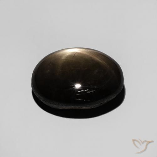 Star Sapphire Gemstone in 10 x 8 mm (calibrated) Size for Sale, Star Sapphire Stone in Black Color