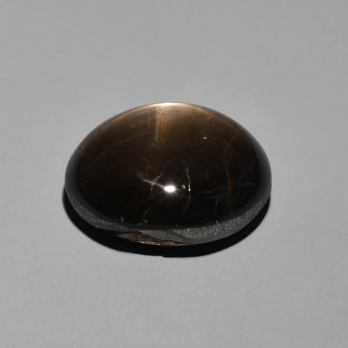Star Sapphire Gemstone in 15.6 x 13 mm Size for Sale, Star Sapphire Stone in Black Color