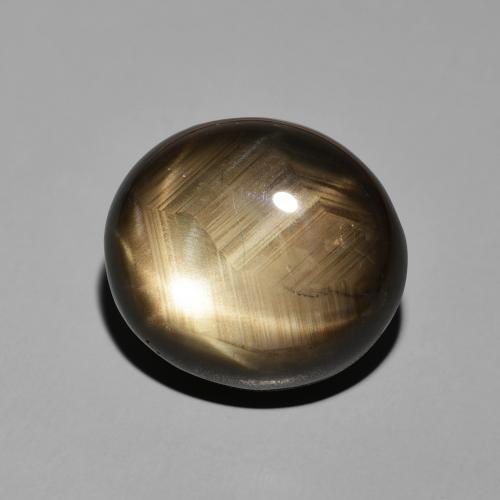 19.55 ct Black Star Sapphire Stone, Natural Star Sapphire in Oval Cabochon Shape for Sale