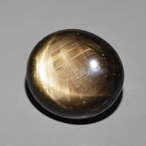 41.19 ct Black Star Sapphire Stone, Natural Star Sapphire in Oval Cabochon Shape for Sale