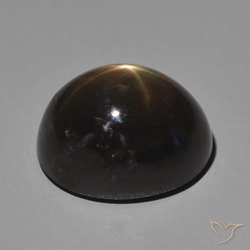 Star Sapphire Gemstone in 16 x 12.7 mm Size for Sale, Star Sapphire Stone in Black Color