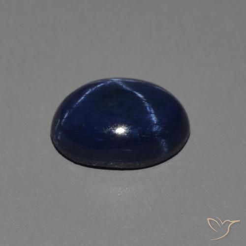 Star Sapphire Gemstone in 7.2 x 5.3 mm Size for Sale, Star Sapphire Stone in Deep Blue Color