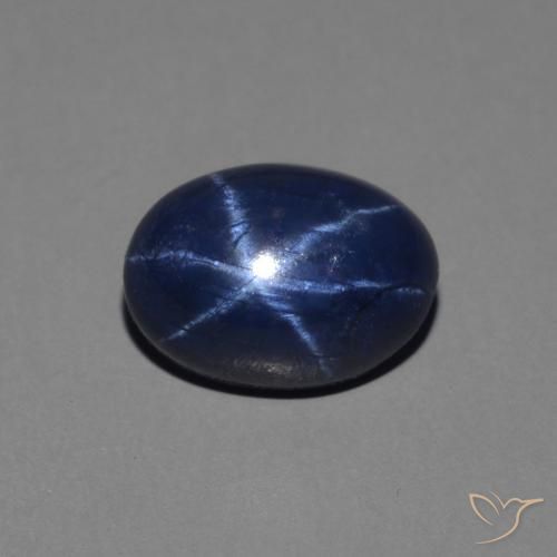 1.56 ct Blue Star Sapphire, 7.2 x 5.2 mm Oval Cut From Thailand, Photo A