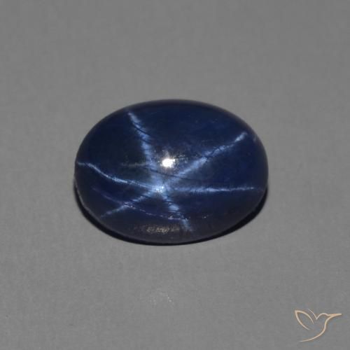 1.4 قيراط بلو ستار سافير ، <cite dir="ltr" lang="en">7.1 x 5.3</cite> ملم قطع بيضاوي من تايلاند, Photo A