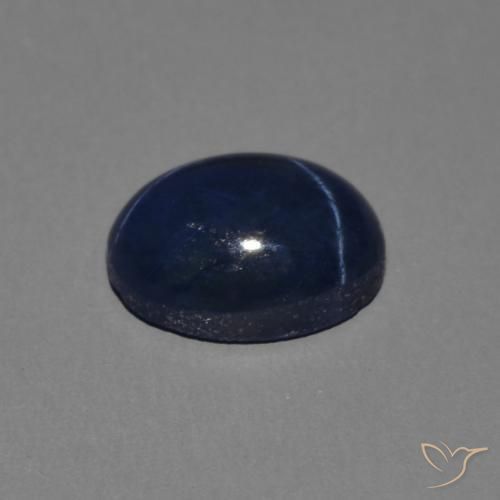 Star Sapphire Gemstone in 7.1 x 5.3 mm Size for Sale, Star Sapphire Stone in Deep Blue Color