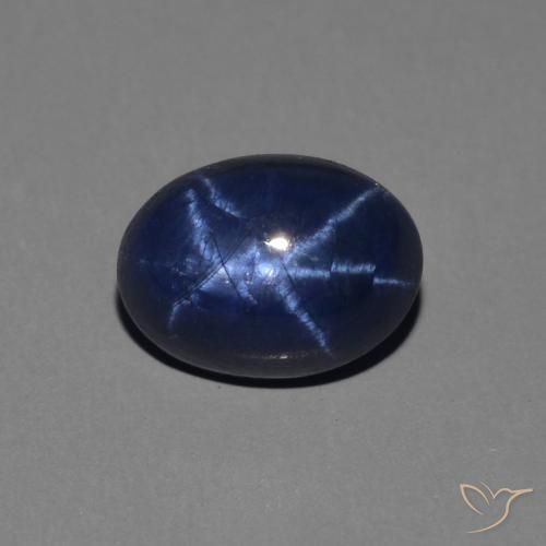 1.65ct Natural Deep Blue Star Sapphire, Oval, Opaque