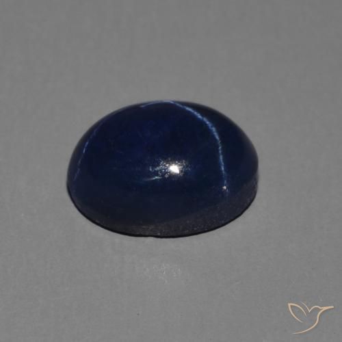 Star Sapphire Gemstone in 7.2 x 5.3 mm Size for Sale, Star Sapphire Stone in Deep Blue Color