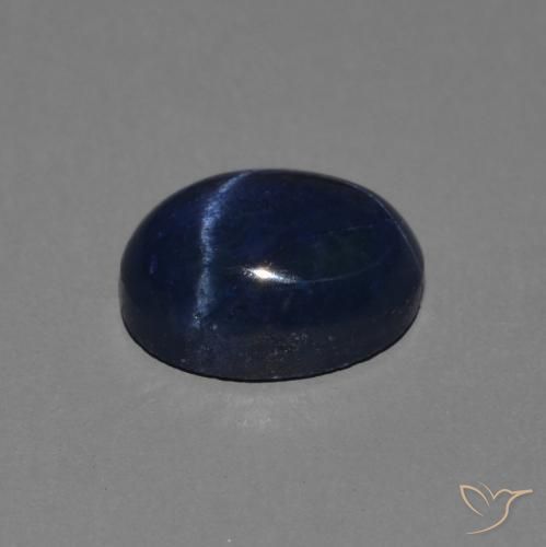Star Sapphire Gemstone in 7 x 5 mm (calibrated) Size for Sale, Star Sapphire Stone in Deep Blue Color