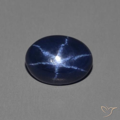 1.38 قيراط بلو ستار سافير ، <cite dir="ltr" lang="en">7.2 x 5.2</cite> ملم قطع بيضاوي من تايلاند, Photo A