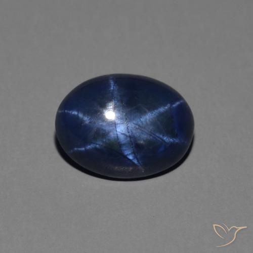 1.44ct Natural Dark Blue Star Sapphire, Oval, Opaque