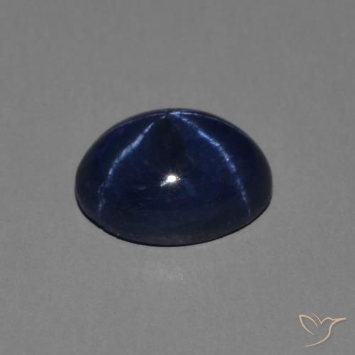 Star Sapphire Gemstone in 7.2 x 5.4 mm Size for Sale, Star Sapphire Stone in Deep Blue Color