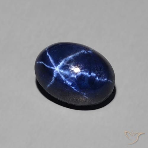 1.80 ct Blue Star Sapphire Stone, Natural Star Sapphire in Oval Cabochon Shape for Sale